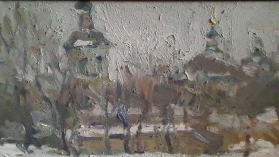 Painting “The Church in Tsaritsyno”, Cardboard, Oil paint, Impressionist, Landscape painting, 1987 - photo 1