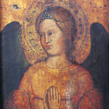 Giovanni Bonsi (active around 1370)-school, Gold-ground panel of a praying angel with halo and dark wings - Foto 3