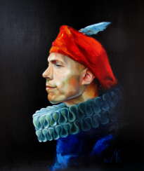 Portrait of a man in a red beret