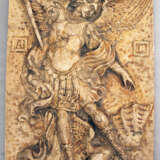 Large stone plate with relief of St. Michael fighting the devil - фото 2