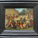 Pieter Brueghel the Younger (1564-1638)-school, Farmers feasting by a village with children and animals - фото 1