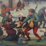 Pieter Brueghel the Younger (1564-1638)-school, Farmers feasting by a village with children and animals - Foto 3