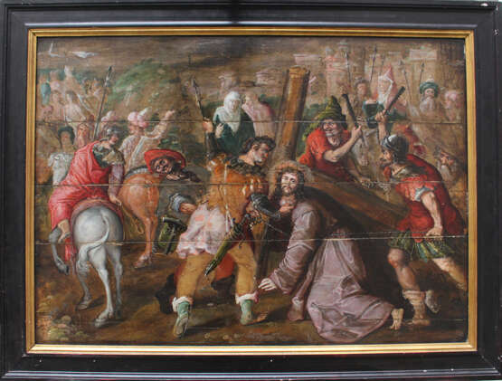 Flemish School 17th Century, Christ carrying the Cross - Foto 1