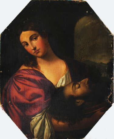 Palma Giovane (1548-1628)-follower, Salome with the head of Saint John - Foto 3
