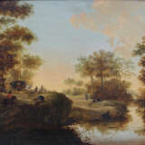 Pieter Meulener (1602-1654)-attributed, Landscape with hunters, horse riders and a coach by a river - Foto 2