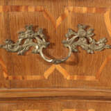 A Bohemian baroque commode, on four long legs with two drawers and shaped front - фото 3