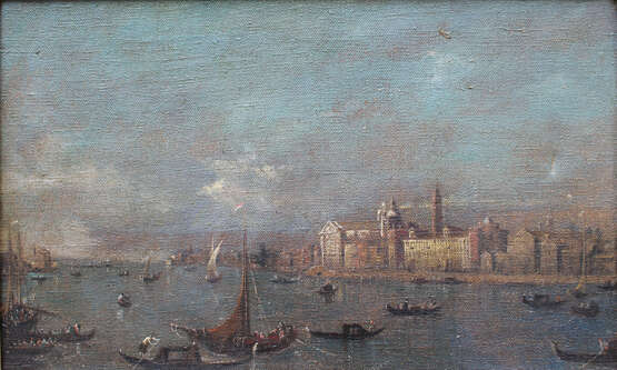 Francesco Guardi (1712-1793)-follower, Venice with boats and gondolieri - фото 2