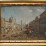 Gaspar van Wittel (1653-1736)-follower, View of the Piazza Navona with merchants and peasants in Rome - Foto 1