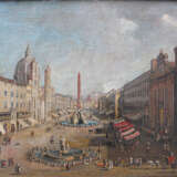 Gaspar van Wittel (1653-1736)-follower, View of the Piazza Navona with merchants and peasants in Rome - Foto 2