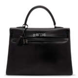 Hermes. A LIMITED EDITION BLACK CALF BOX LEATHER RETOURNÉ SO BLACK K... - Foto 1