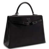 Hermes. A LIMITED EDITION BLACK CALF BOX LEATHER RETOURNÉ SO BLACK K... - фото 2