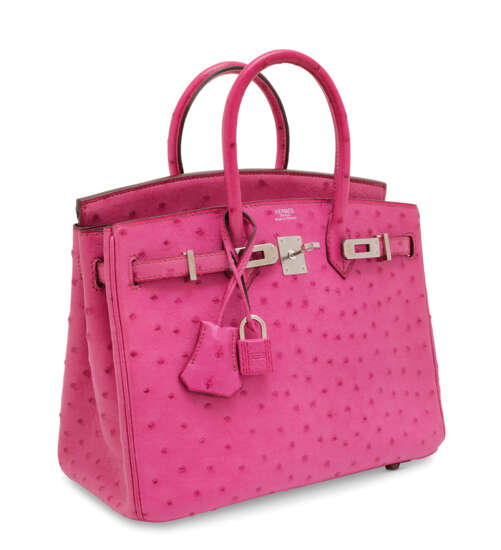 fuchsia ostrich birkin