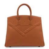 Hermes. A LIMITED EDITION GOLD EVERCALF LEATHER SHADOW BIRKIN 35 WIT... - фото 1