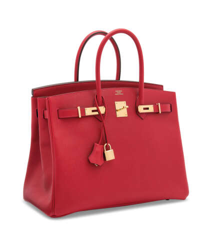 Hermes. A ROUGE CASAQUE EPSOM LEATHER BIRKIN 35 WITH GOLD HARDWARE - photo 2