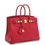 Hermes. A ROUGE CASAQUE EPSOM LEATHER BIRKIN 35 WITH GOLD HARDWARE - фото 2