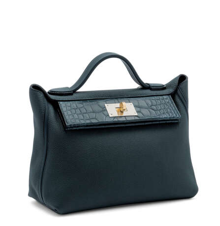 Hermes. A LIMITED EDITION VERT ROUSSEAU TOGO LEATHER & MATTE ALLIGAT... - Foto 2