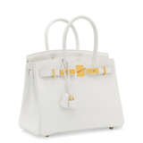 Hermes. A WHITE CLÉMENCE LEATHER BIRKIN 30 WITH GOLD HARDWARE - photo 2