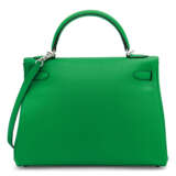 Hermes. A BAMBOO LEATHER RETOURNÉ KELLY 32 WITH PALLADIUM HARDWARE - photo 3