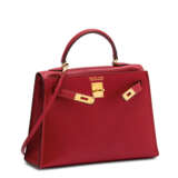 Hermes. A ROUGE VIF CALF BOX LEATHER MICRO MINI KELLY 15 WITH GOLD H... - фото 2