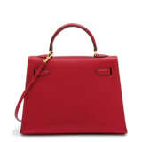 Hermes. A ROUGE VIF CALF BOX LEATHER MICRO MINI KELLY 15 WITH GOLD H... - фото 3