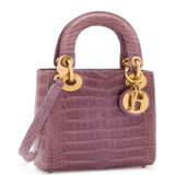 Christian Dior. A SHINY VIOLET ALLIGATOR MINI LADY D WITH GOLD HARDWARE - фото 2