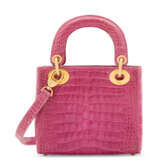 Christian Dior. A SHINY PINK ALLIGATOR MINI LADY D WITH GOLD HARDWARE - photo 3