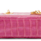 Christian Dior. A SHINY PINK ALLIGATOR MINI LADY D WITH GOLD HARDWARE - фото 4