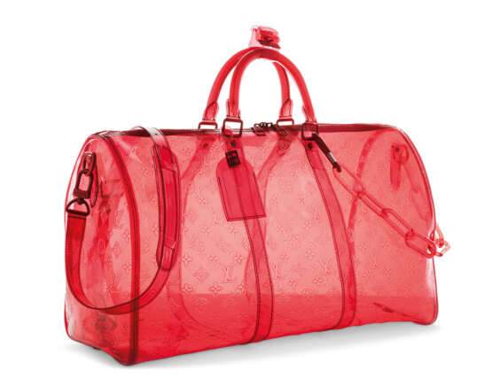 Louis Vuitton. A LIMITED EDITION RED PVC MONOGRAM KEEPALL 50 BY VIRGIL ABLO... - photo 2