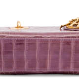 Christian Dior. A SHINY VIOLET ALLIGATOR MINI LADY D WITH GOLD HARDWARE - photo 4