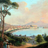 Neapolitan School early 19th Century, View of the bay of Naples with the town, ships, peasants and the Vesuvius in the background - photo 2