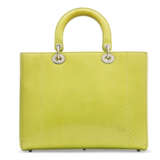 Christian Dior. A SHINY LIME GREEN PYTHON LARGE LADY D WITH SILVER HARDWARE ... - photo 3
