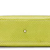 Christian Dior. A SHINY LIME GREEN PYTHON LARGE LADY D WITH SILVER HARDWARE ... - photo 4