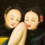 Chinese school, Erotica, two girls in traditional dresses - фото 3
