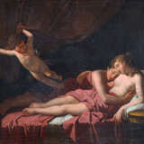 Jacques-Louis David (1748-1825)-circle, Two lovers on bed stead presented by Amor opening the curtain - photo 2