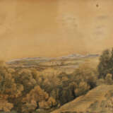Carl Rottmann (1797-1850)-attributed, Landscape view with house and mountains in the distance - Foto 2