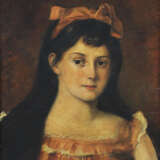Artist 19th Century, Portrait of a girl in front of brown background - Foto 2