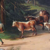 Franz Barbarini (1804-1873)-circle, Shepperd with cows in idyllic landscape - Foto 3