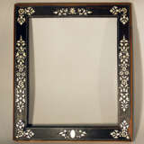 Small Italian collectors frame, with rich ivory floral intarsias on ebonised wooden frame - photo 1