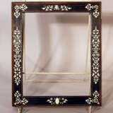 Small Italian collectors frame, with rich ivory floral intarsias on ebonised wooden frame - photo 2