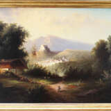 Franz Barbarini (1804-1873), Romantic view of Salzburg with the fortress and the town - Foto 1