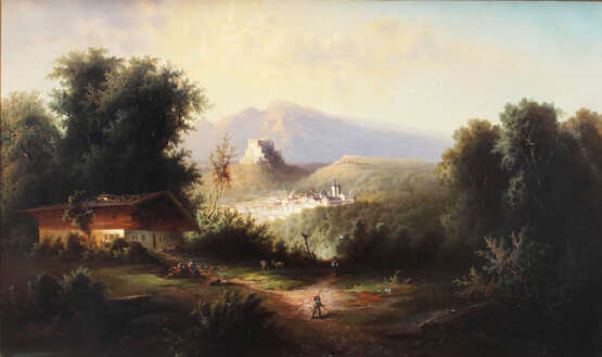 Franz Barbarini (1804-1873), Romantic view of Salzburg with the fortress and the town - photo 2
