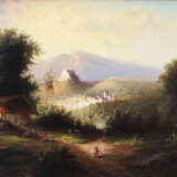 Franz Barbarini (1804-1873), Romantic view of Salzburg with the fortress and the town - Foto 2