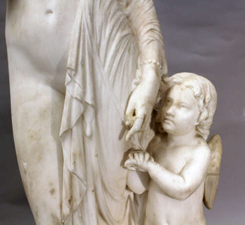 Giovanni Maria Benzoni (1809-1873), Marble sculpture of Amor and Psyche - Foto 2