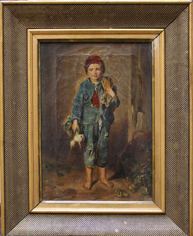 Ludwig Knaus (1829-1910)-attributed, Boy with some radish - Foto 1
