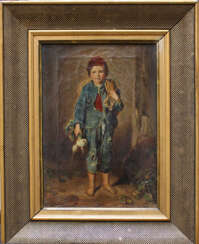 Ludwig Knaus (1829-1910)-attributed, Boy with some radish