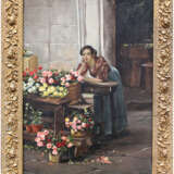 Dominik Skutetzky (1850–1921)-attributed , Flower seller, oil on cardboard - photo 1