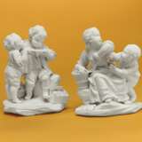 Sèvres Porcelain Factory. TWO SEVRES BISCUIT PORCELAIN FIGURE GROUPS, 'LES GOURMANDS' ... - Foto 1