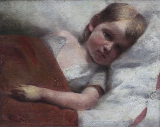 Edmund Edel (1863-1934), Portrait of a resting child - фото 2