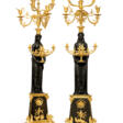 A PAIR OF MONUMENTAL EMPIRE ORMOLU AND PATINATED-BRONZE SEVE... - Auktionsarchiv