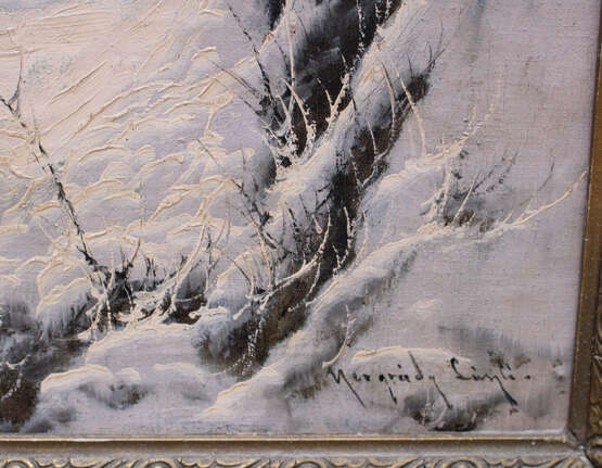 Laszlo Neogrady (1896-1962), Winter landscape by a river - photo 3